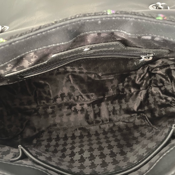 Karl Lagerfeld Black Multicolor Quilted Shoulder Bag - Picture 10 of 11